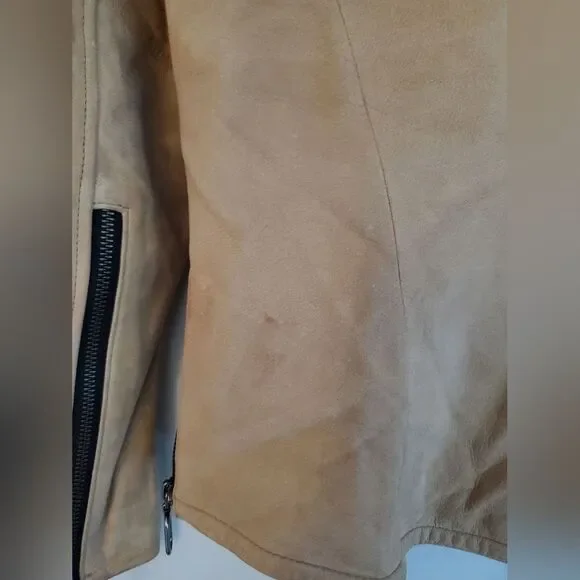 Harley Davidson *Flawed* tan leather jacket size women's XS - Picture 13 of 16